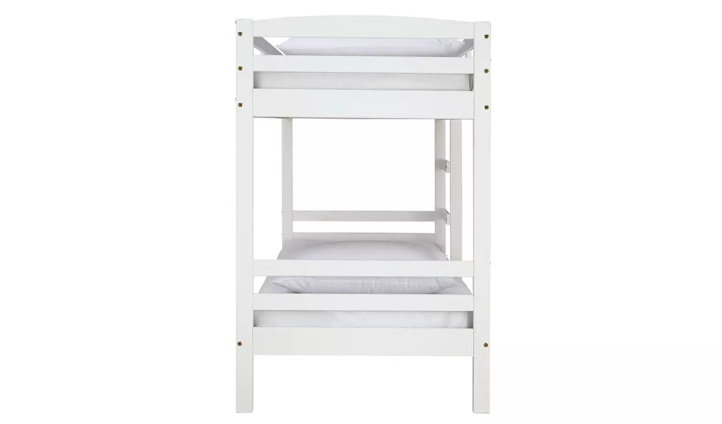 Josie Shorty White Bunk Bed - WITH MATTRESS